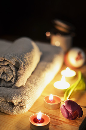 Candlelit towels